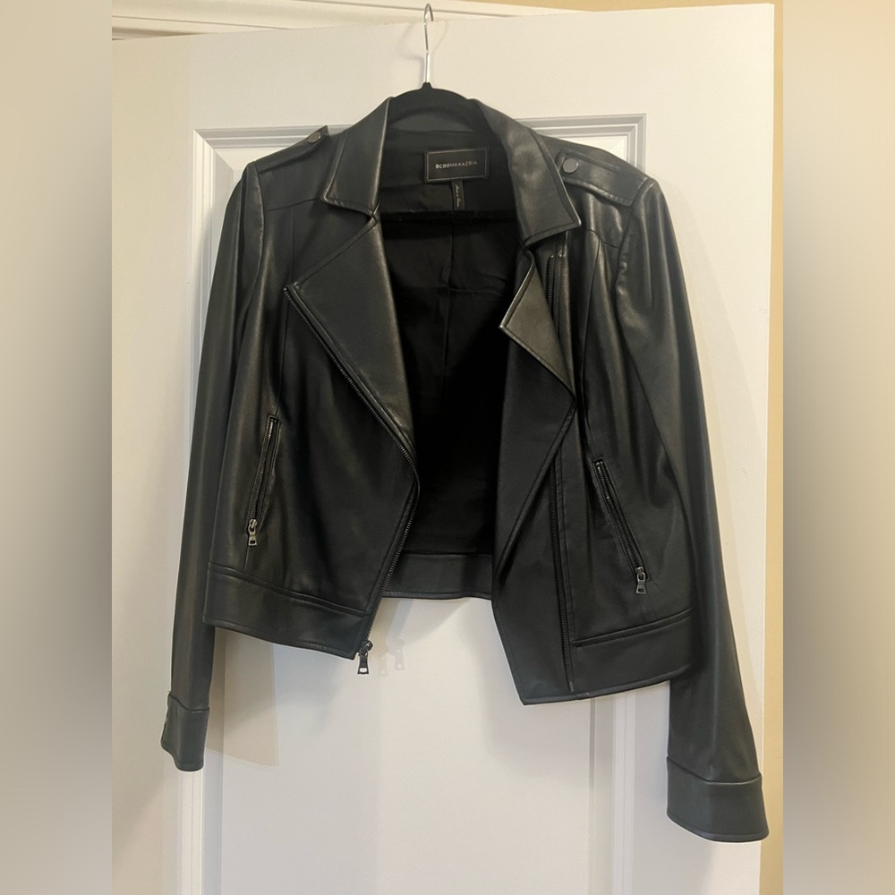 BCBG Leather Jacket Black Size M